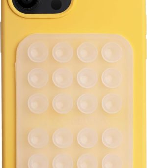 Classic - Silicone Suction Phone Case Adhesive Mount - Hands-Free, Strong Grip Holder for Selfies & Videos - iPhone & Android Compatible - 2.25″ x 3.25″, Transparent
