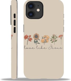 Compatible with iPhone 11 Matte Case,  Like Jesus Religious Faith Flower Pattern for Girl Full Body Design Soft Silicone Drop Shock Scratch Protection