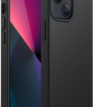 Silicone Case for iPhone 13 6.1-Inch, Silky-Soft Touch Full-Body Protective Phone Case, Shockproof Cover with Microfiber Lining (Black)