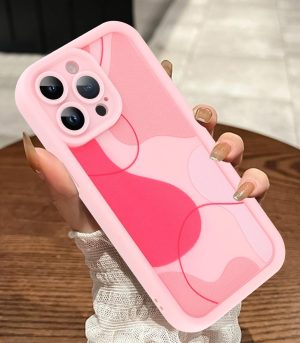 Compatible with iPhone 14 Pro Max Case, Cute Art Design Aesthetic Pattern Shockproof Soft TPU Protective Cover for Women Girls, Slim Anti Scratch Case for iPhone 14 Pro Max 6.7 Inch, Pink